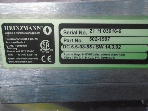 Блок управления двигателем HEINZMANN 502-1997 / CONTROL BOX АРТ: 10000-95419