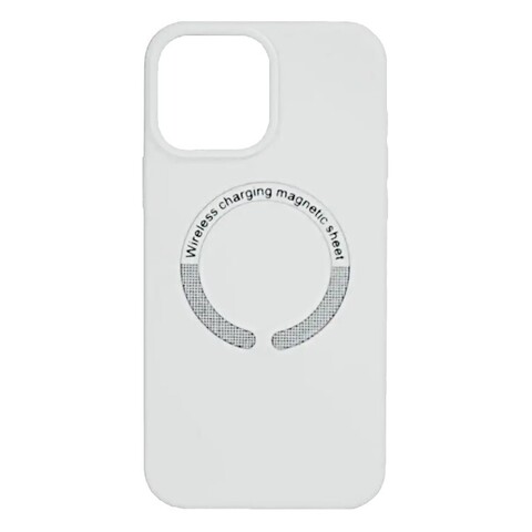 Силиконовый чехол Silicon Case с MagSafe для iPhone 14 Pro (Белый)