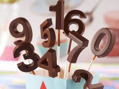 Шоколадная фигурка цифра на палочке 1 шт.