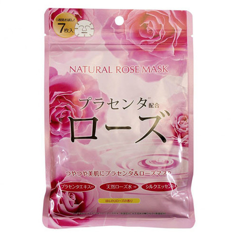 Japan Gals Natural Rose Mask - Курс натуральных масок для лица с экстрактом розы