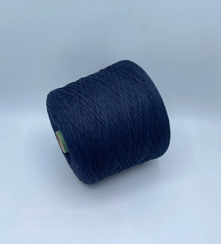 Бобинная пряжа (пр.Италия), art.Cotone, 350м/100 гр. 100%Хлопок, цвет-Темно-синий меланж , арт.34778