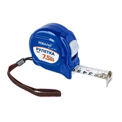 Рулетка КОБАЛЬТ Луч 7,5м x 25мм, корпус из ABS пластика (мех.стопор, белое матов. покрытие (247-323)