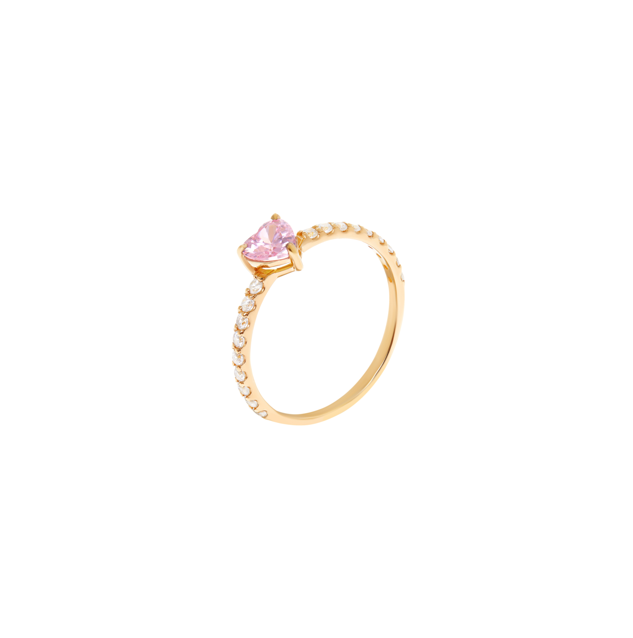 Tiny Heart Ring - Pink
