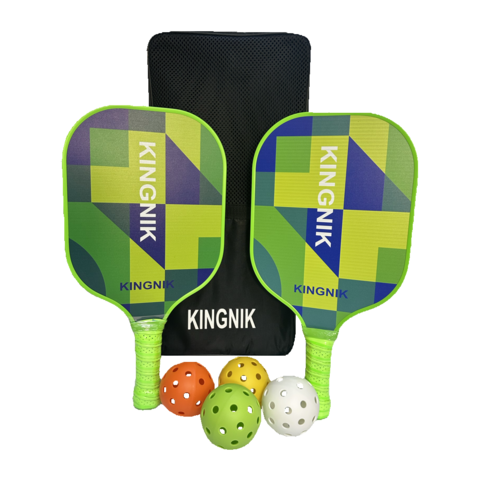 Набор ракеток для пиклбола Kingnik Pickleball Т-300 Racket Set blocks green