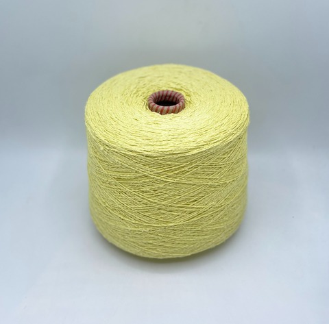 Бобинная пряжа (пр.Италия).art-Seta bourette 2/900 450/100гр, 100%Буретный шелк, цвет-Лимон, арт.34004
