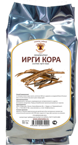 Ирга (кора, 50 гр) (Старослав)