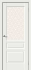 Дверь Неоклассик-35 / Цвет White Matt / Стекло White Сrystal / Двери Браво