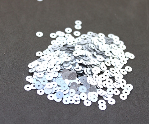 Пайетки плоские 3 мм. Argento (916W)