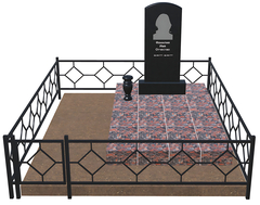 Готовое ритуальное сооружение 1,2м*2,1м (под ключ)