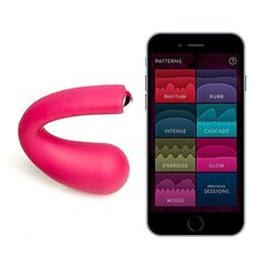 Ярко-розовый вибратор Dua G-spot & Clitoral Wearable Vibrator - 17,8 см. - 