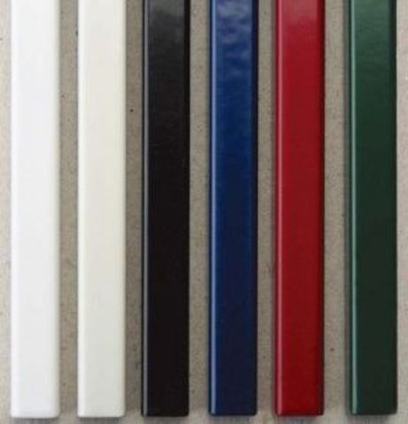 Металлические каналы O.SIMPLE CHANNEL А4 длина 304мм - 13 мм (до 120 листов). Упаковка 25 шт. Цвет: черный, белый. серый, красный, зеленый, синий