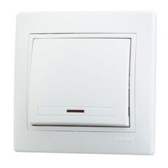 MIRA 701 0202 111 Выкл. с подсв. бел с вст. с/у