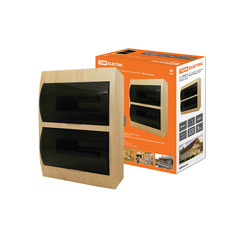 Щиток распределительный навесной Tdm Electric ЩРВ-П 24 Эко, 24 модуля, IP41, пластиковый, сосна