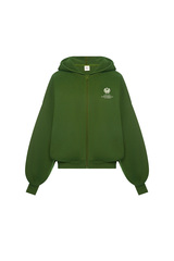 Толстовка на молнии с принтом Тёмно-зелёный