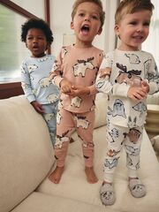 Пижама для мальчика Next B33-882, 3 шт., Бежевый, Голубой