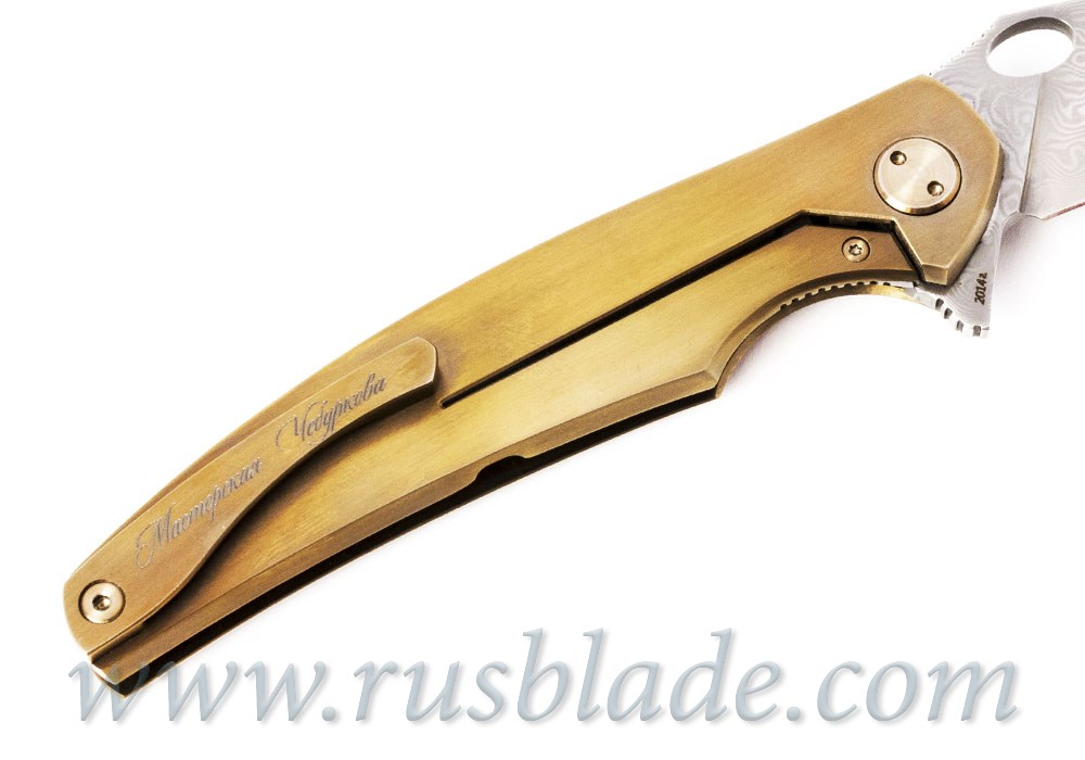 Cheburkov Golden Raven # 161 Damascus Gold Plated - фотография 