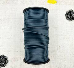 Резинка шляпная, d 3 мм, тёмный серо-синий