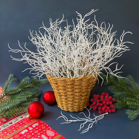 Букет, искусственная зелень, цвет Белый, 43 см, набор 2 букета