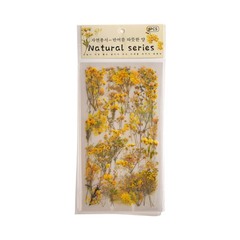 Наклейка, Цветы, Желтые, 6 листов