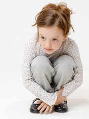 джемпер  для девочки  КР 302858/бежевый 4002 Н084 к609