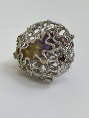 Аметрин  (кольцо из серебра)