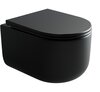 Ceramica Nova Ulma CN4006MB Подвесной унитаз c ультра тонким сидением и крышкой с функцией плавного закрытия, цвет: чёрный матовый