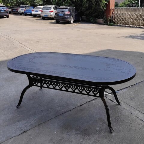 Стол Stockholm 188 из литого алюминия, античная бронза