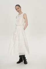 Юбка белая с кружевом