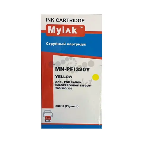 Картридж для CANON  PFI-320Y TM-200/205/300/305 Yellow (300ml, Pigment) MyInk