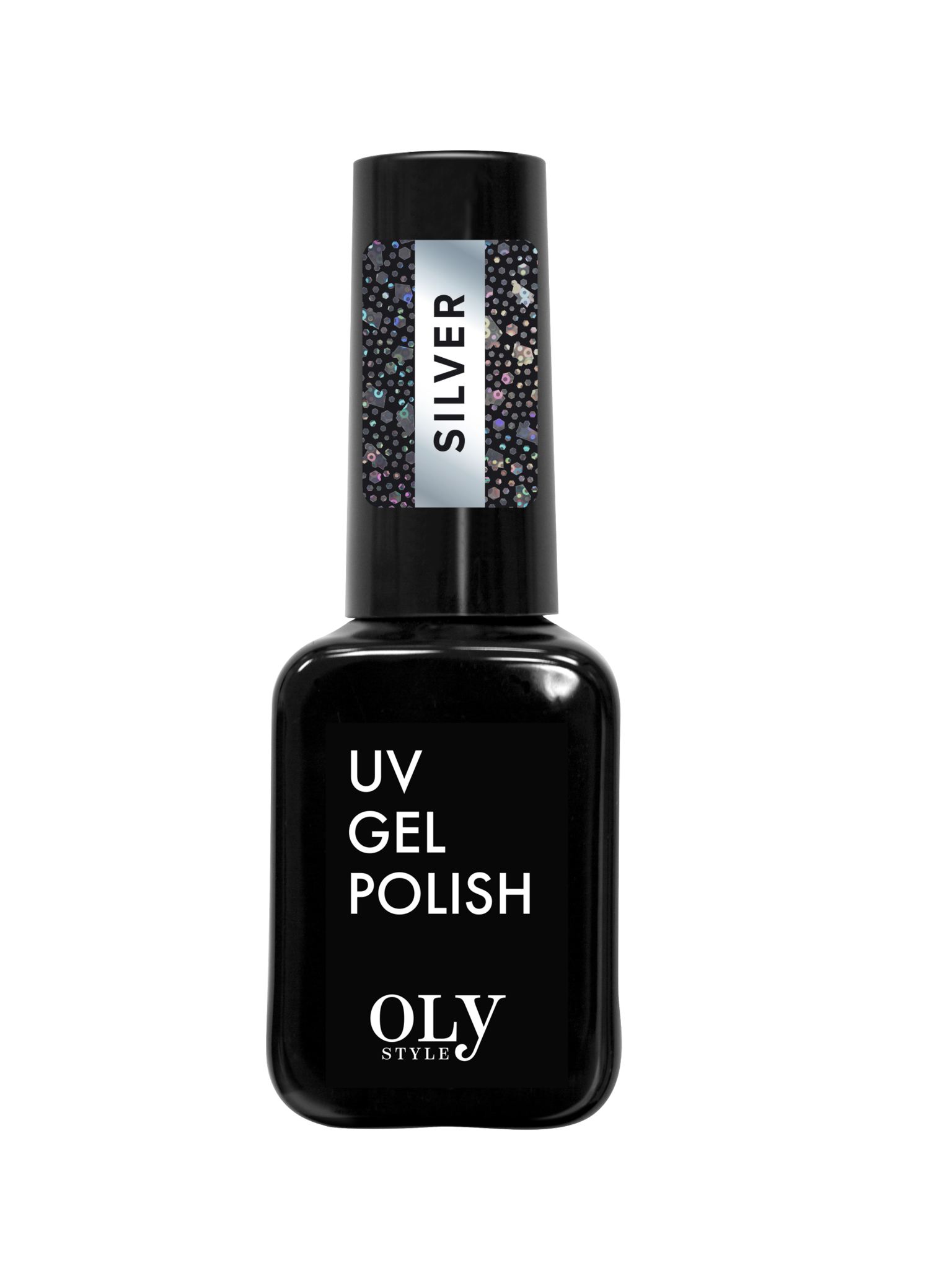 OLYSTYLE Топовое покрытие без липкого слоя Glitter Top Coat тон 07 silver