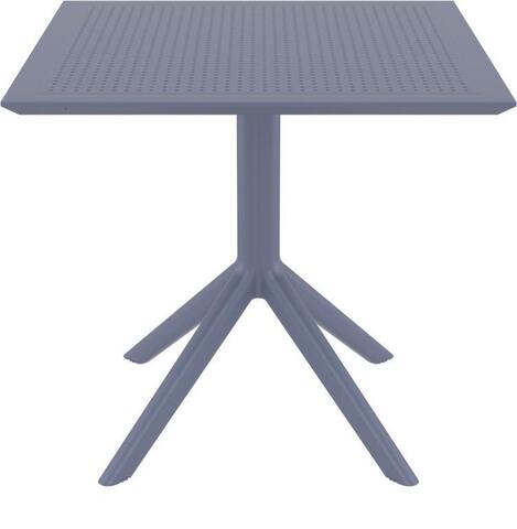 Стол пластиковый, Siesta Contract Sky Table 80, темно-серый