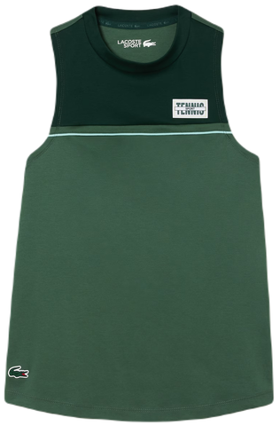 Топ теннисный Lacoste Contrast Stretch Cotton Sport Tank - dark green/green