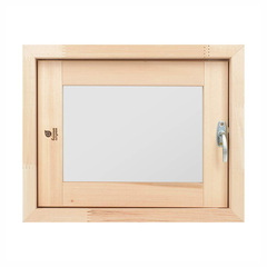 Форточка для бани и сауны Банные штучки, открытие наружу, двойное стекло, 40 х 50 см, липа, 271227