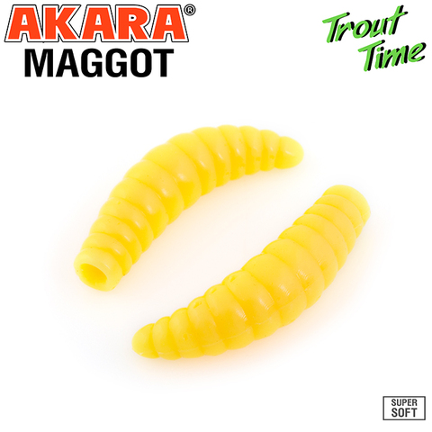 Силиконовая приманка Akara Trout Time MAGGOT 1,6 Cheese 446 (10 шт.)