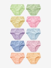 Трусы для девочки Next 605-667, 10 шт., Розовый, Голубой, Салатовый