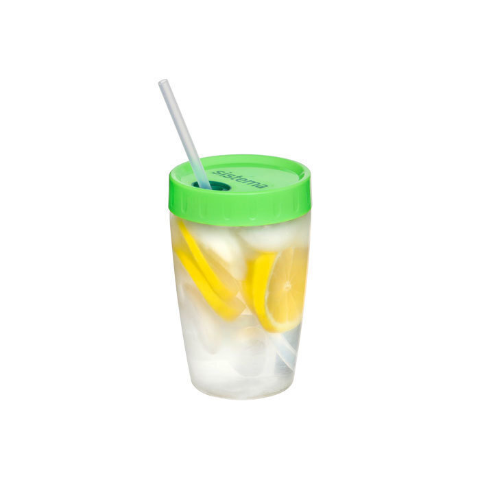 Стакан с трубочкой Sistema 