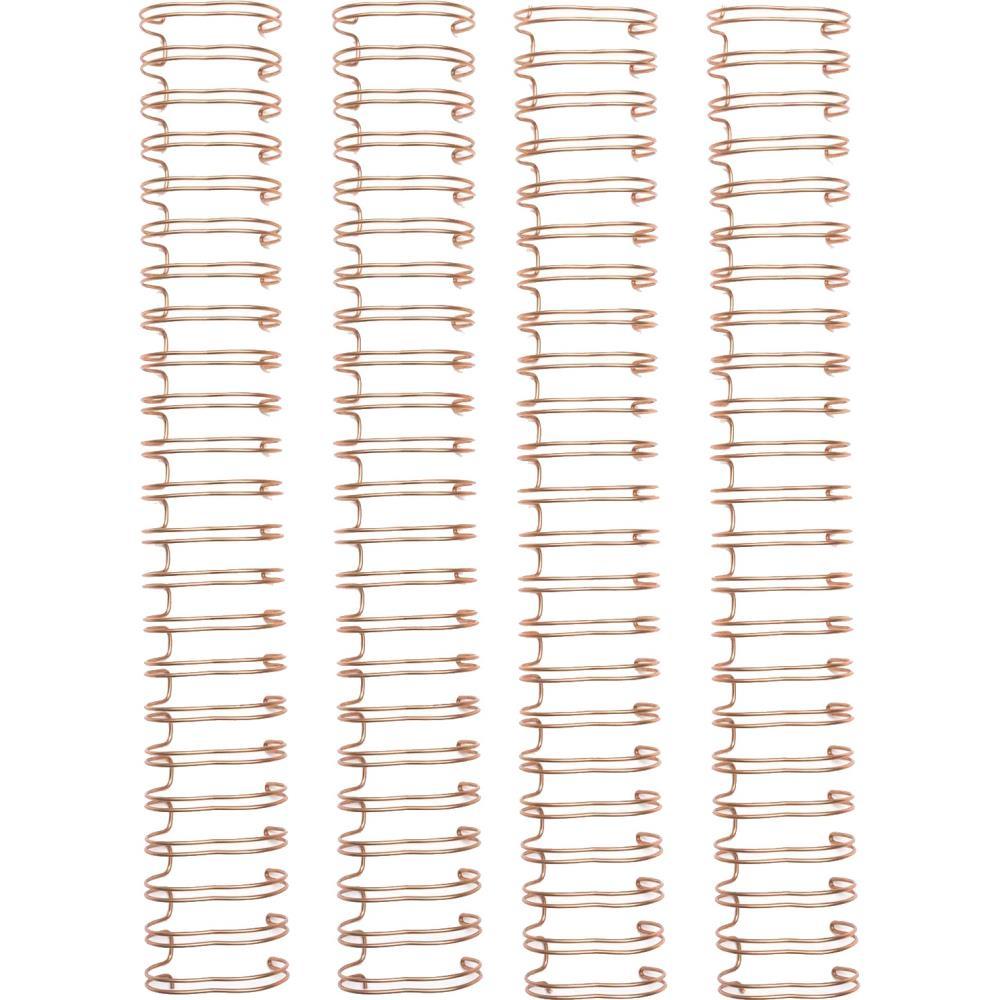 Набор пружин для биндера- ( диаметр 2,5 см )- We R Memory Keepers Cinch Wires - 4 шт- Цвет розовое золото