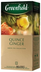 Зеленый чай в пакетиках Greenfield Quince Ginger 25 пакетиков
