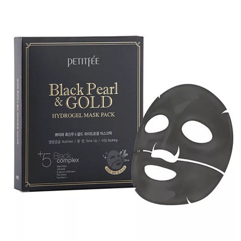 Petitfee Black Pearl & Gold Hydrogel Mask Pack - Маска для лица гидрогелевая