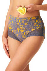 Трусы слипы женские 2 шт. в упаковке KEY LPF 910_Фиолетовый + желтый