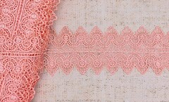 Кружево плетёное, ш. 8,5 см, персиковый