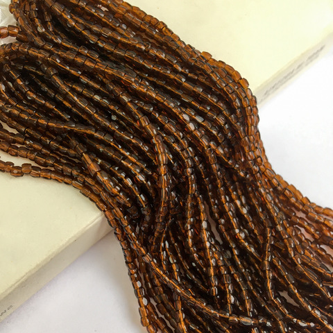 Бисер богемский Preciosa, цвет коричневый, размер 10, 4 нити общей длиной 68 см