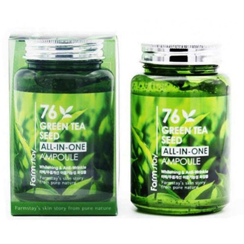Farmstay Green Tea Seed All-In-One Ampoule - Многофункциональная сыворотка с зеленым чаем