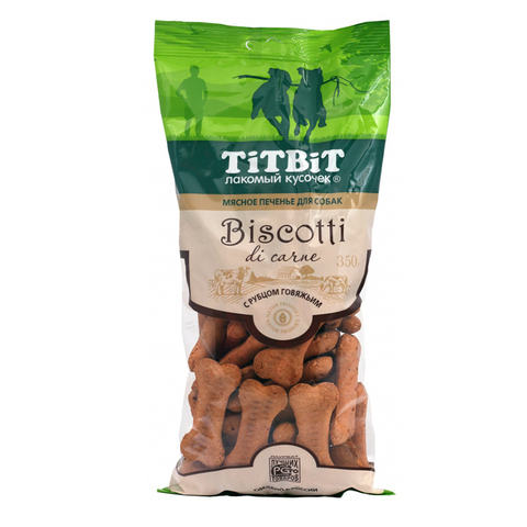 Титбит 3708 Лакомство д/собак Biscotti Печенье Бискотти с рубцом говяжьим 350г