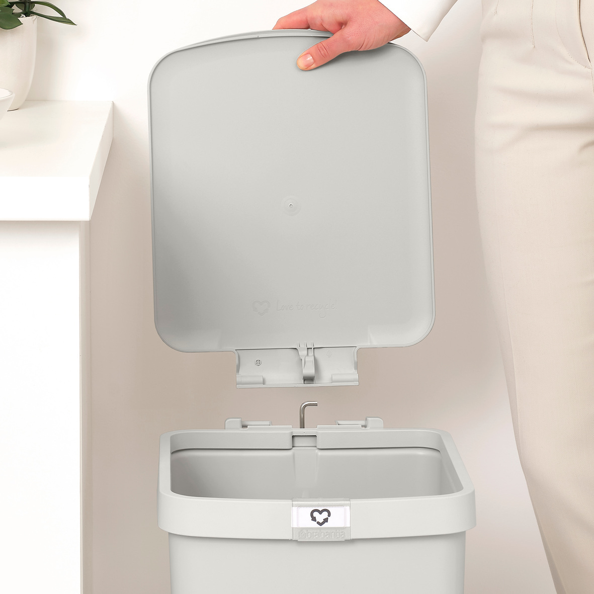 Бак с педалью StepUp (25 л), Светло-серый, арт. 800207 - фото 9