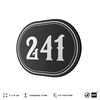 Номерок на дверь квартиры 241, для кабинета, офиса, шильдик 9 х 7 см, черный, Айдентика Технолоджи
