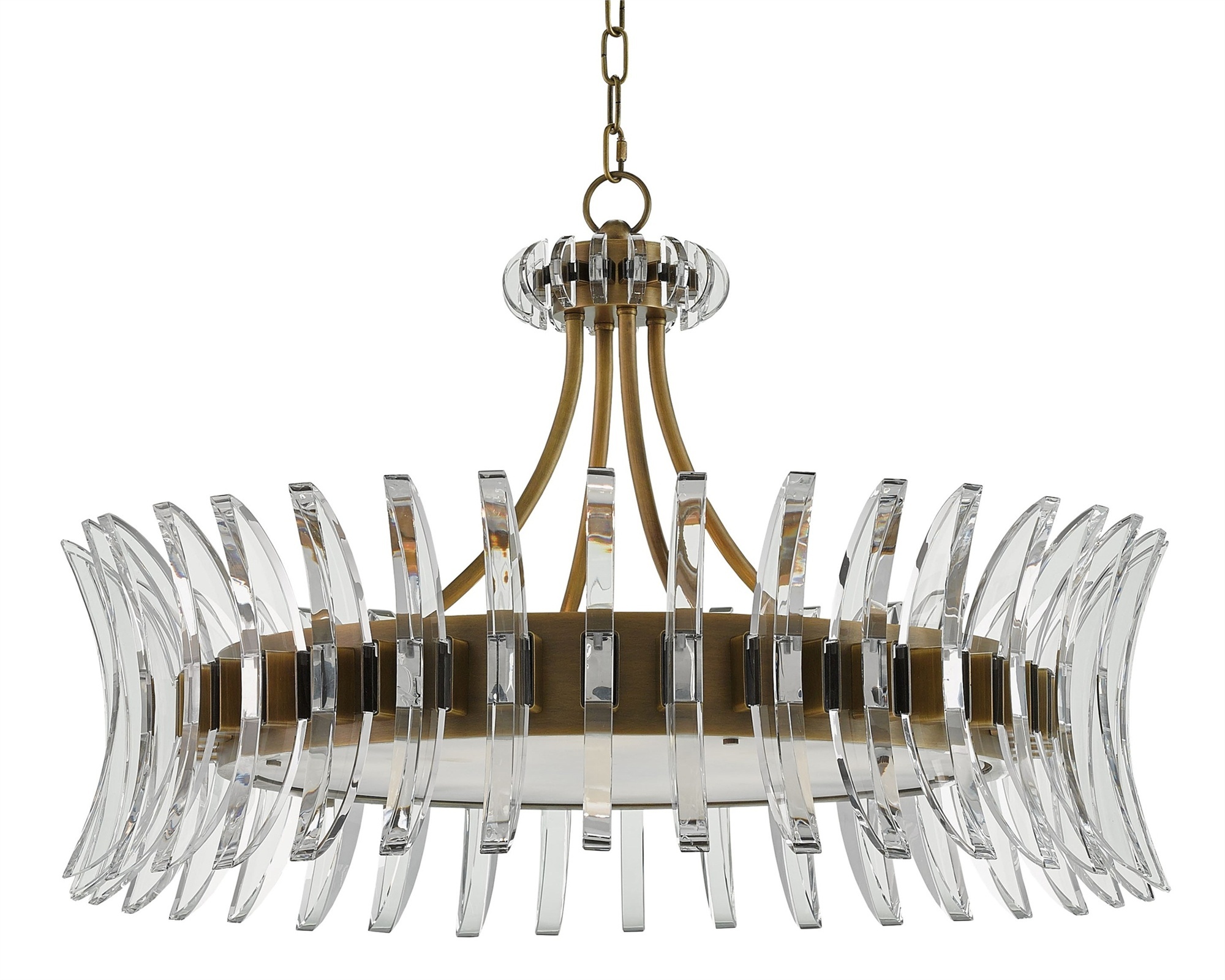 Люстра Contemporary Chandelier Crystal Brass