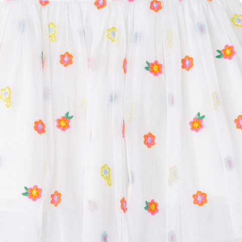 Платье Stella McCartney Kids Floral Tulle White