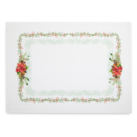 Набор салфеток подстановочных 2шт 35х50см Mix&Match Home Елочка белый с принтом