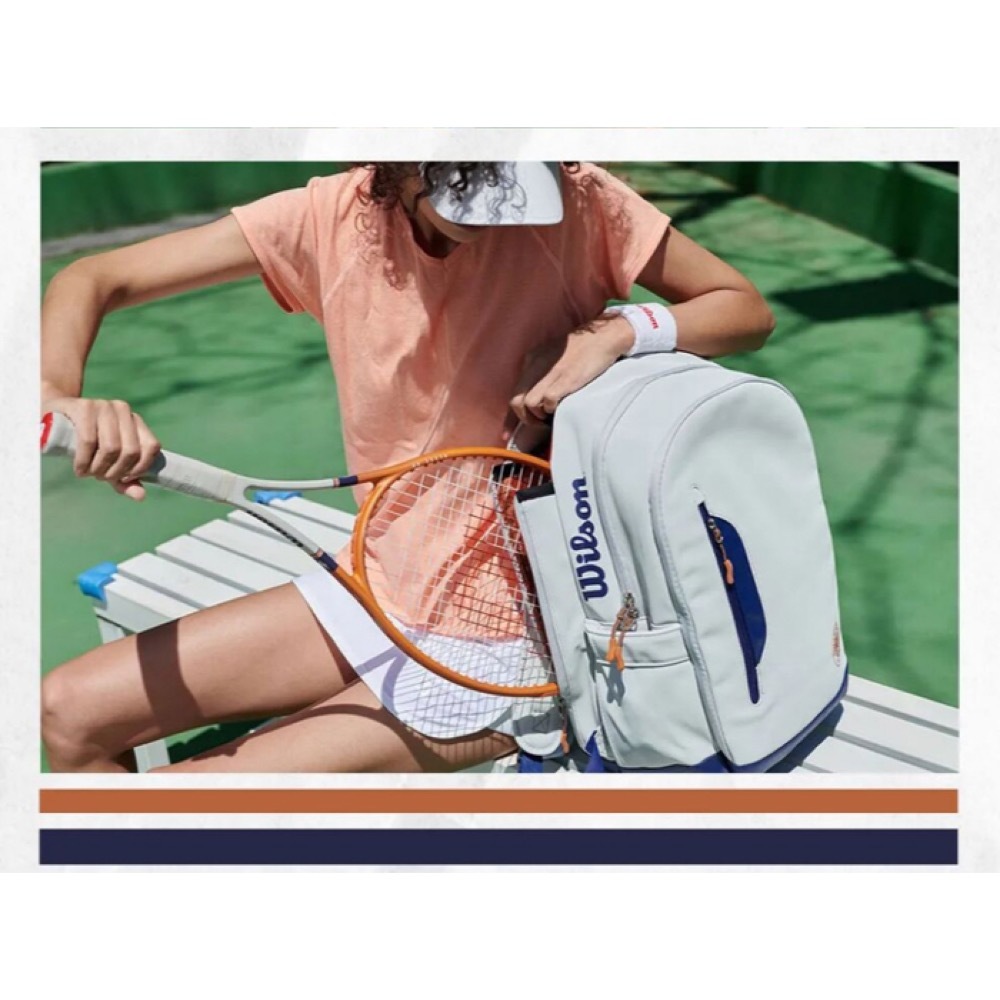 Теннисный рюкзак Wilson Roland Garros Premium BACKPACK (Oyster/Navy)